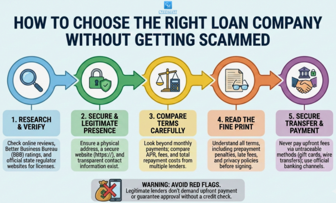 How to choose the right loan company and avoid online loan scams